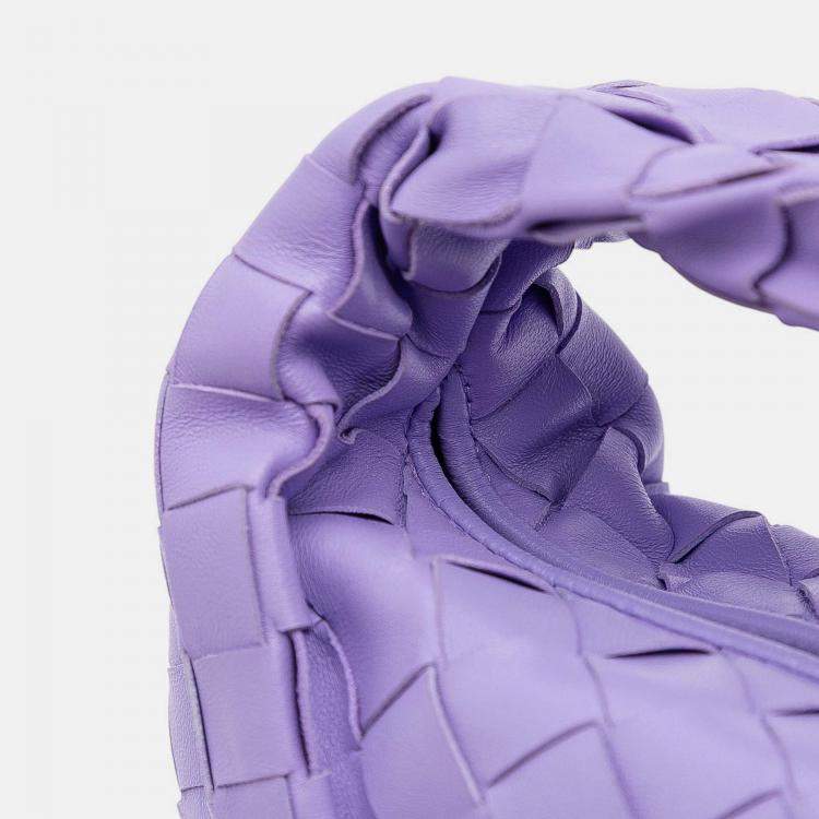 Pre Owned Bottega Veneta Purple Mini Nappa Intrecciato Jodie