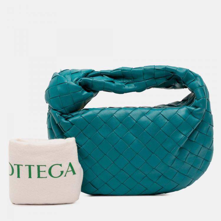 Pre Owned Bottega Veneta Blue Mini Nappa Intrecciato Jodie