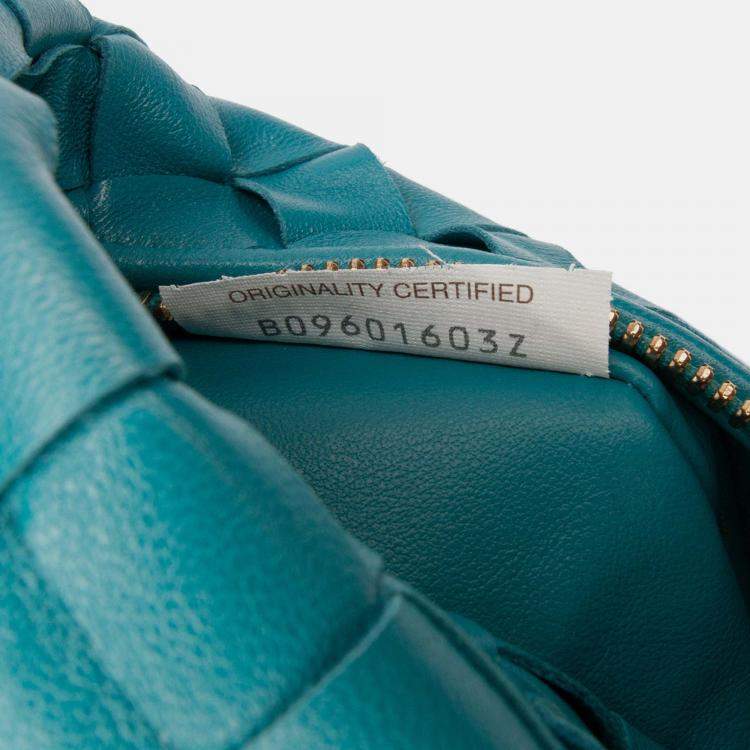 Pre Owned Bottega Veneta Blue Mini Nappa Intrecciato Jodie