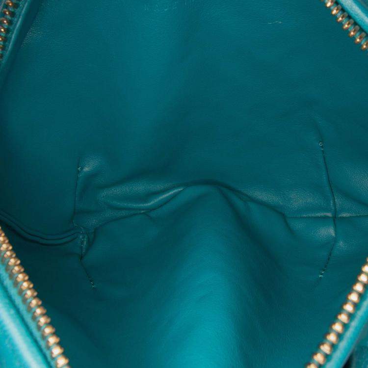 Pre Owned Bottega Veneta Blue Mini Nappa Intrecciato Jodie