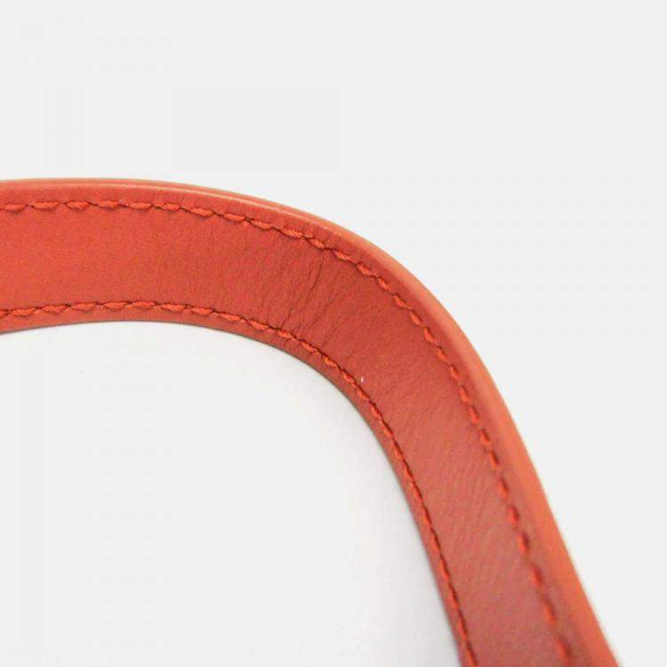 Pre Owned Bottega Veneta Mount Orange Leather Shoulder Bag