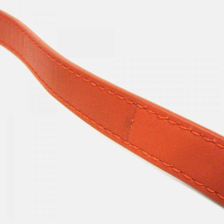 Pre Owned Bottega Veneta Mount Orange Leather Shoulder Bag