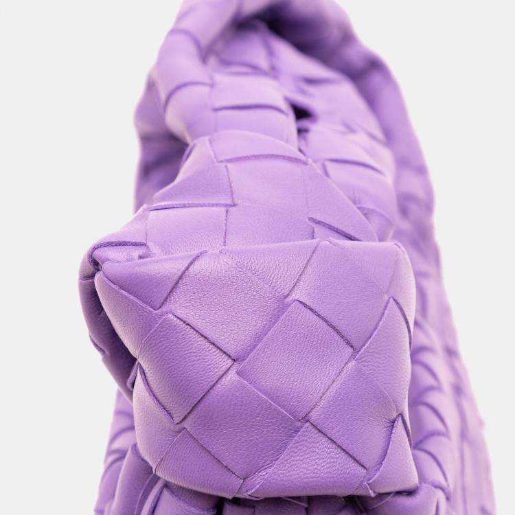 Pre Owned Bottega Veneta Purple Mini Nappa Intrecciato Jodie