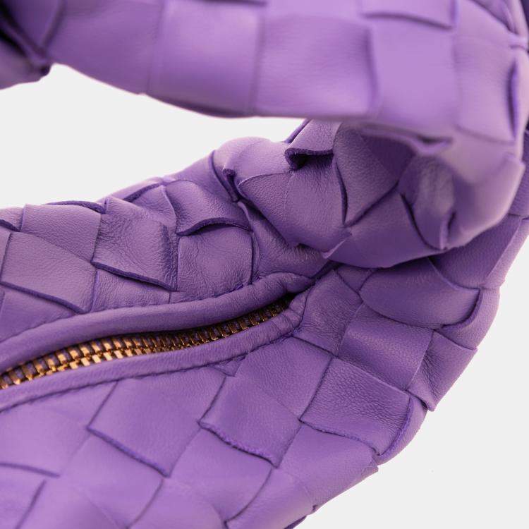 Pre Owned Bottega Veneta Purple Mini Nappa Intrecciato Jodie