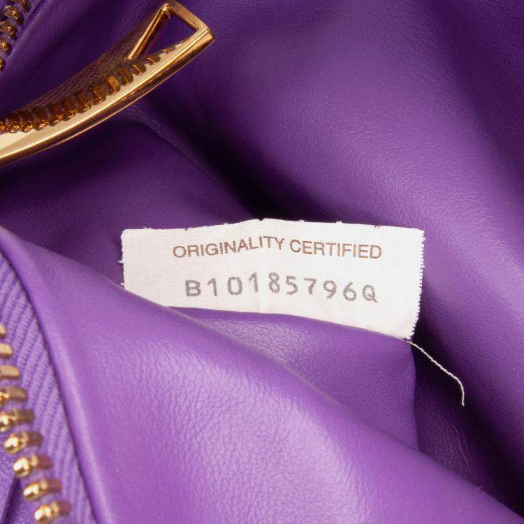 Pre Owned Bottega Veneta Purple Mini Nappa Intrecciato Jodie