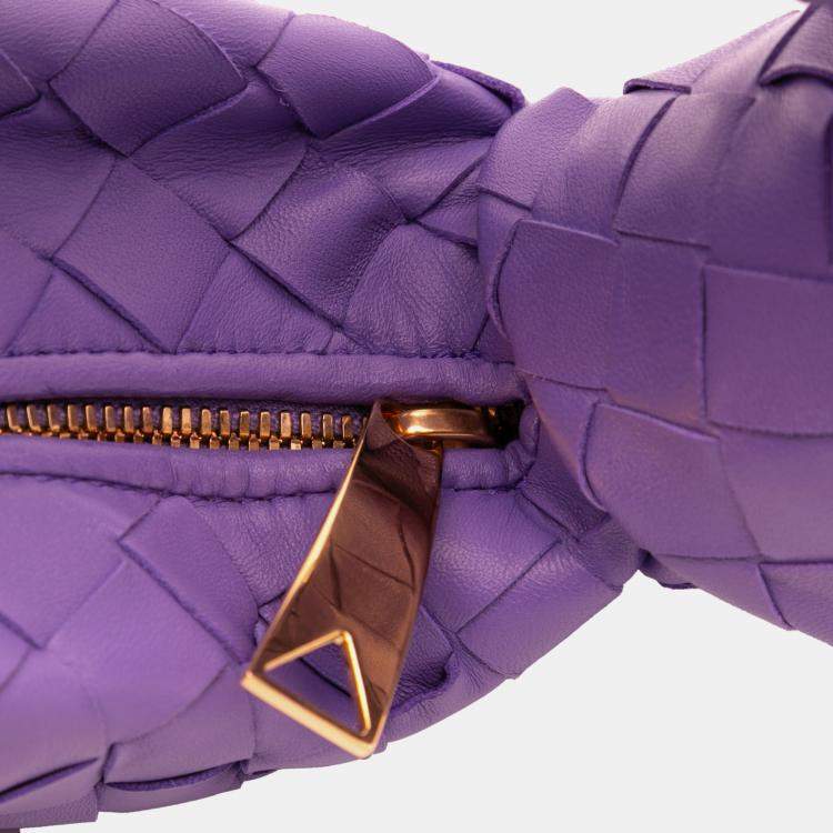 Pre Owned Bottega Veneta Purple Mini Nappa Intrecciato Jodie