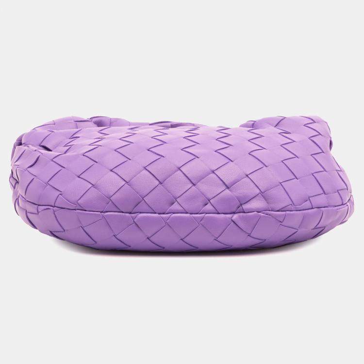 Pre Owned Bottega Veneta Purple Mini Nappa Intrecciato Jodie