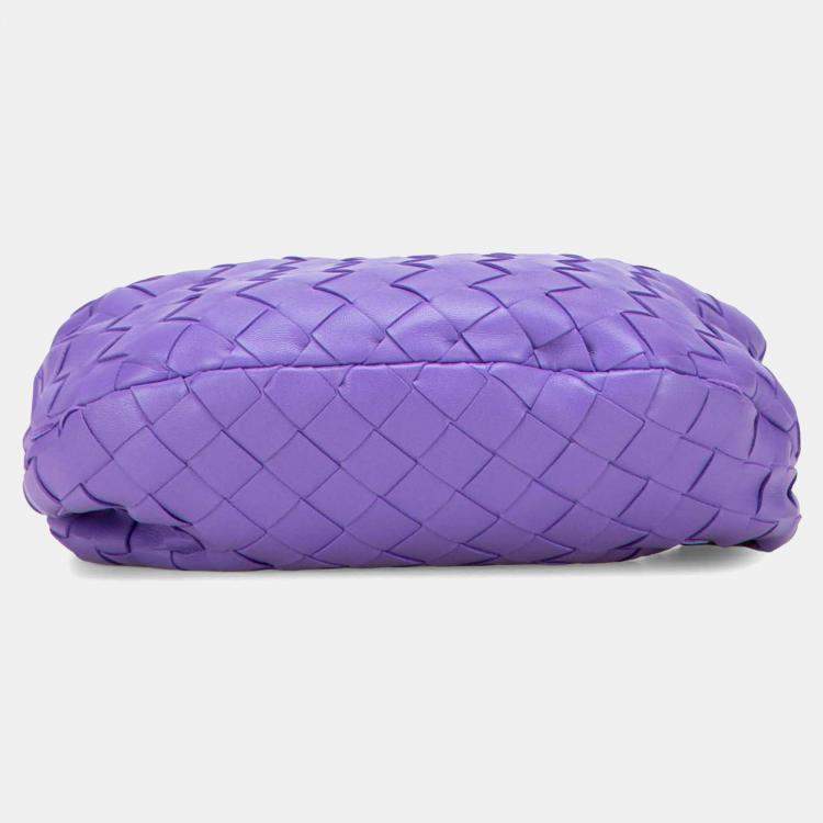 Pre Owned Bottega Veneta Purple Mini Nappa Intrecciato Jodie