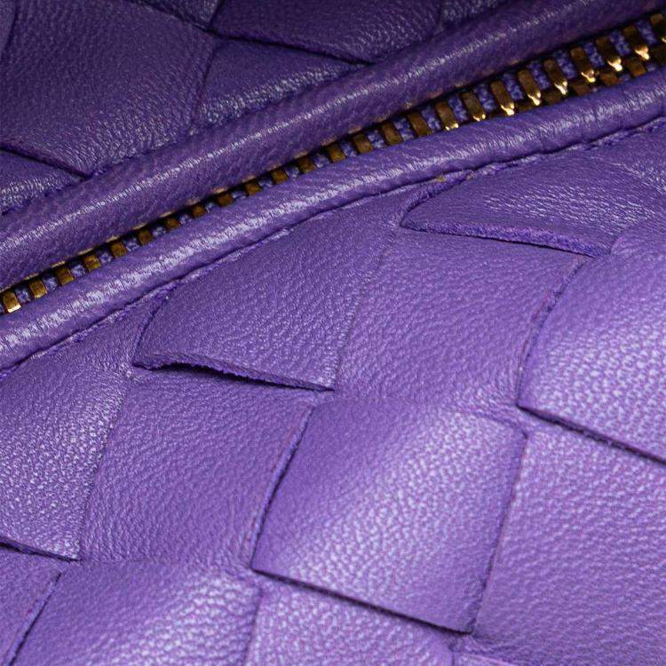 Pre Owned Bottega Veneta Purple Mini Nappa Intrecciato Jodie