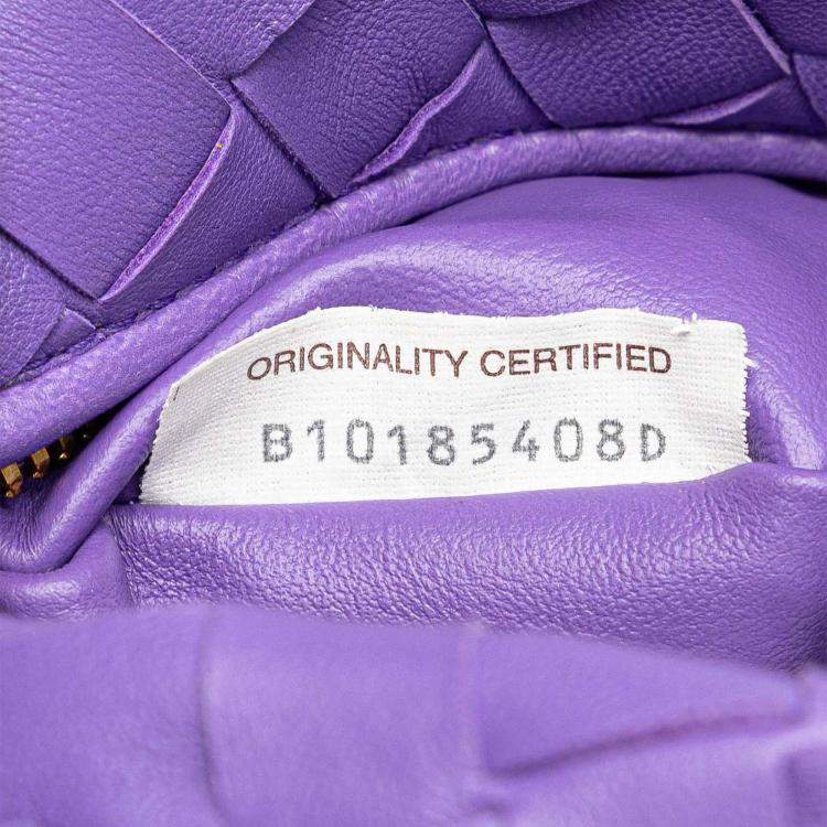 Pre Owned Bottega Veneta Purple Mini Nappa Intrecciato Jodie