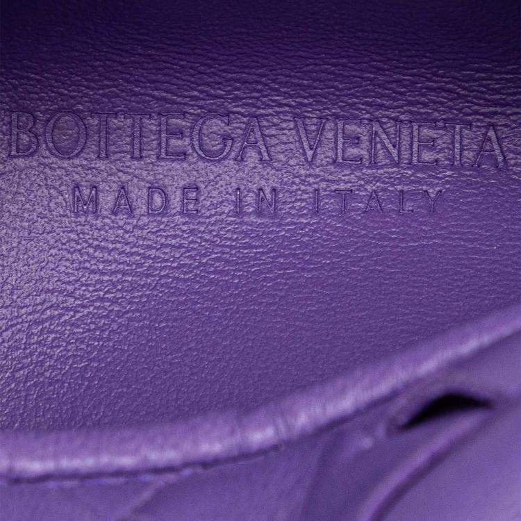 Pre Owned Bottega Veneta Purple Mini Nappa Intrecciato Jodie