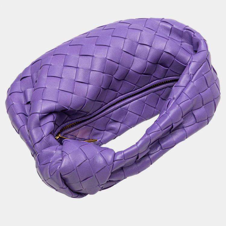 Pre Owned Bottega Veneta Purple Mini Nappa Intrecciato Jodie