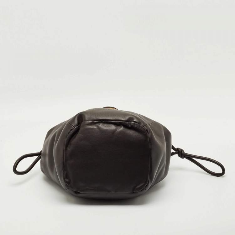 Pre Owned Bottega Veneta Cacao Leather Large Beak Tote