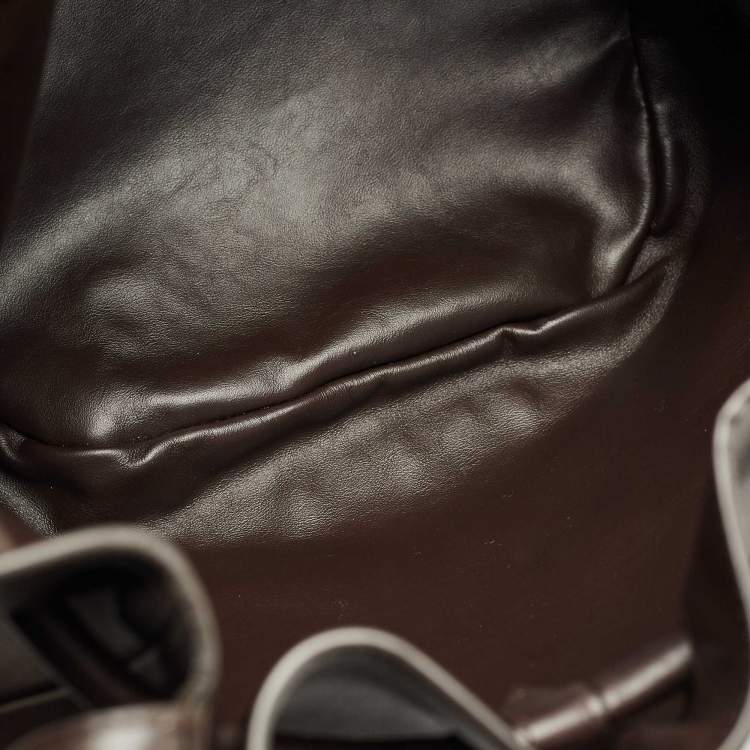 Pre Owned Bottega Veneta Cacao Leather Large Beak Tote