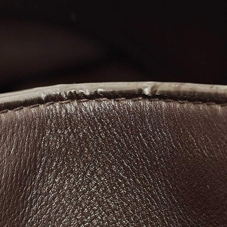Pre Owned Bottega Veneta Cacao Leather Large Beak Tote
