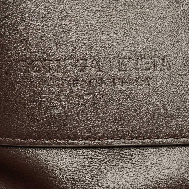 Pre Owned Bottega Veneta Cacao Leather Large Beak Tote