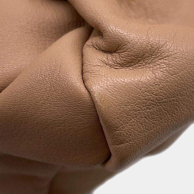 Pre Owned Bottega Veneta The Shoulderpouch Beige Leather Shoulder Bag