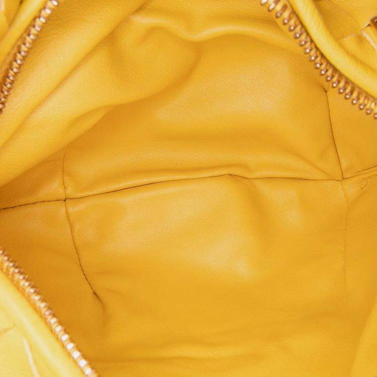 Pre Owned Bottega Veneta Yellow Mini Nappa Intrecciato Jodie
