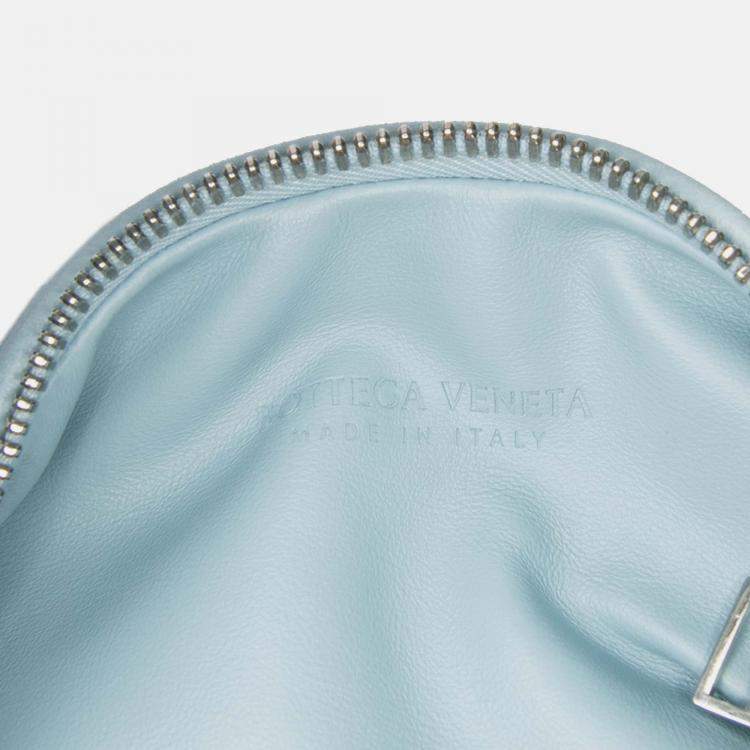 Pre Owned Bottega Veneta Blue Mini Nappa Intrecciato Jodie