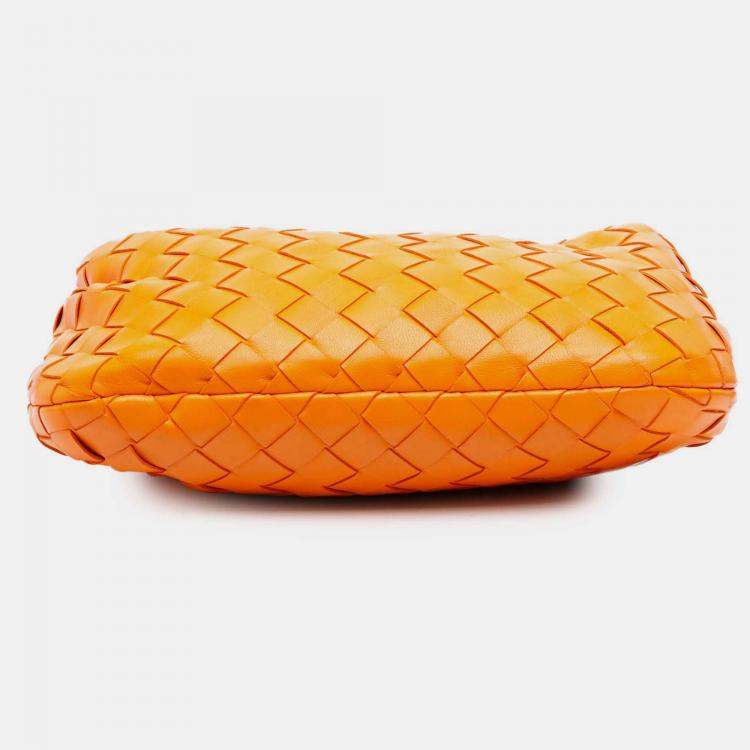 Pre Owned Bottega Veneta Orange Mini Nappa Intrecciato Jodie