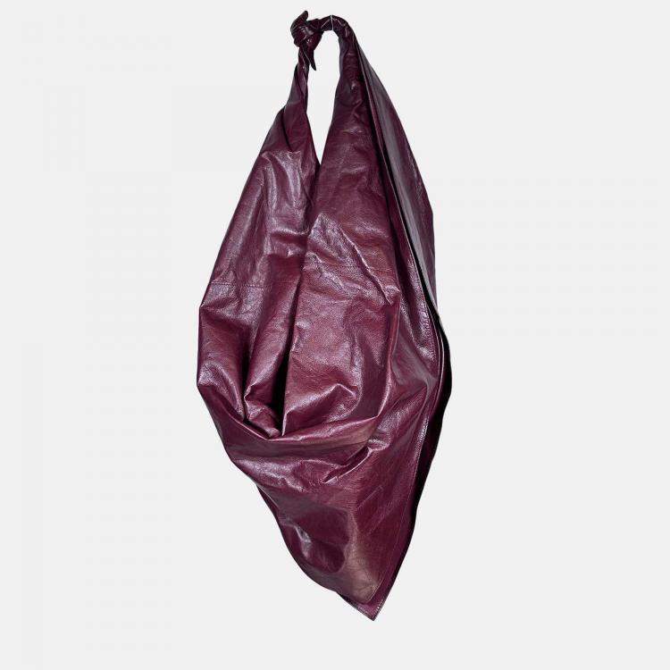 Pre Owned Bottega Veneta Foulard Burgundy Bag