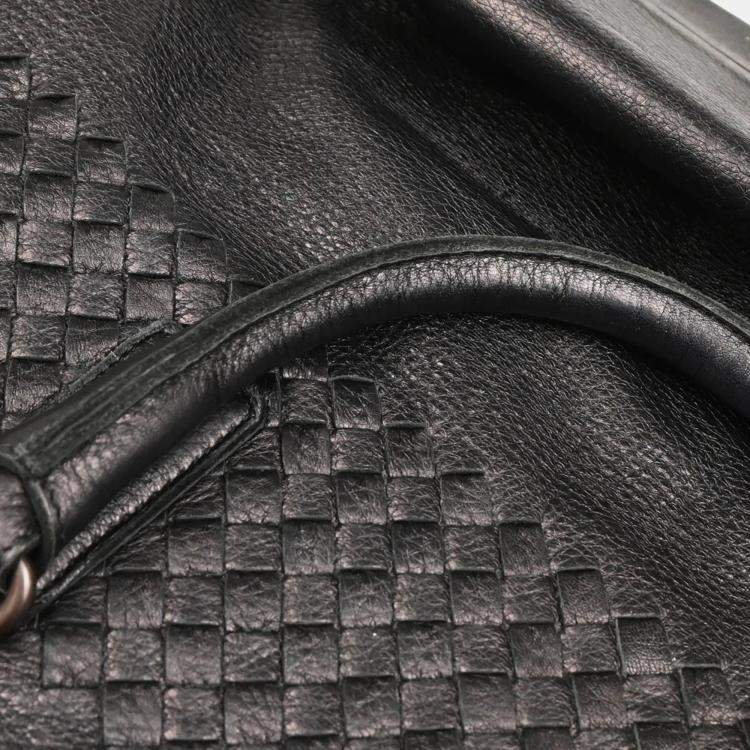 Pre Owned Bottega Veneta Black Intrecciato Tote Handbag