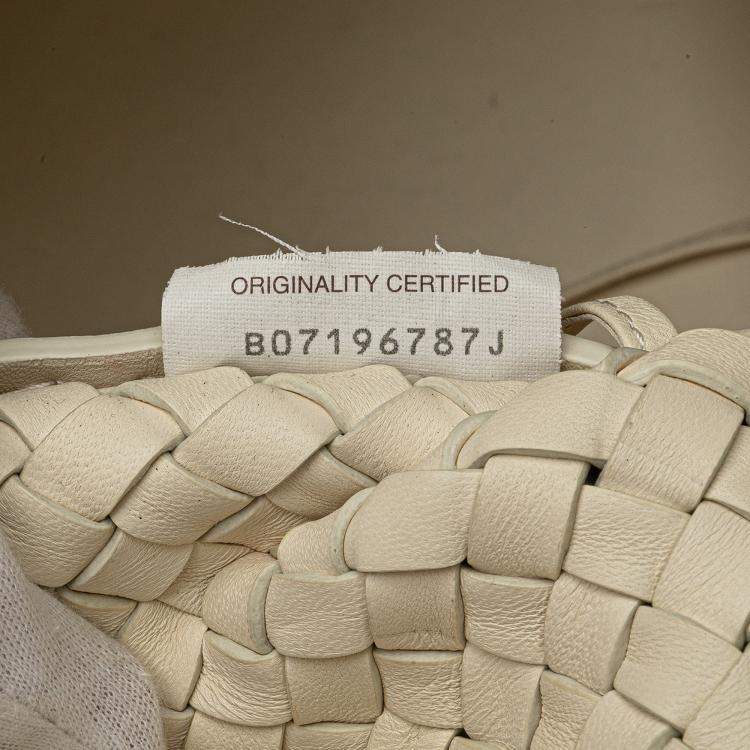 Pre Owned Bottega Veneta Medium Lambskin Intreccio Cabat Tote