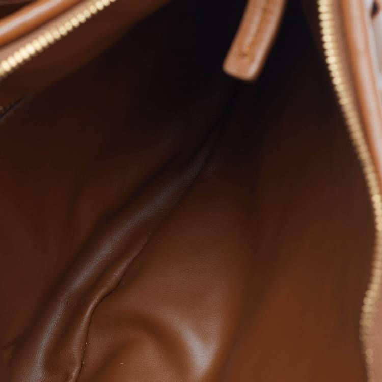 Pre Owned Bottega Veneta Brown Intrecciato Leather Medium Gemelli Shoulder Bag