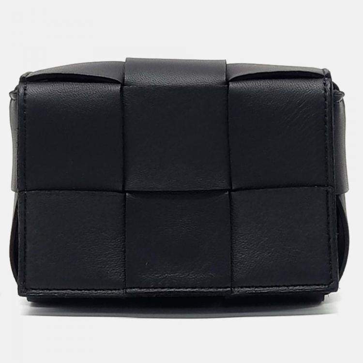 Pre Owned Bottega Veneta Black Leather Candy Cassette Bag