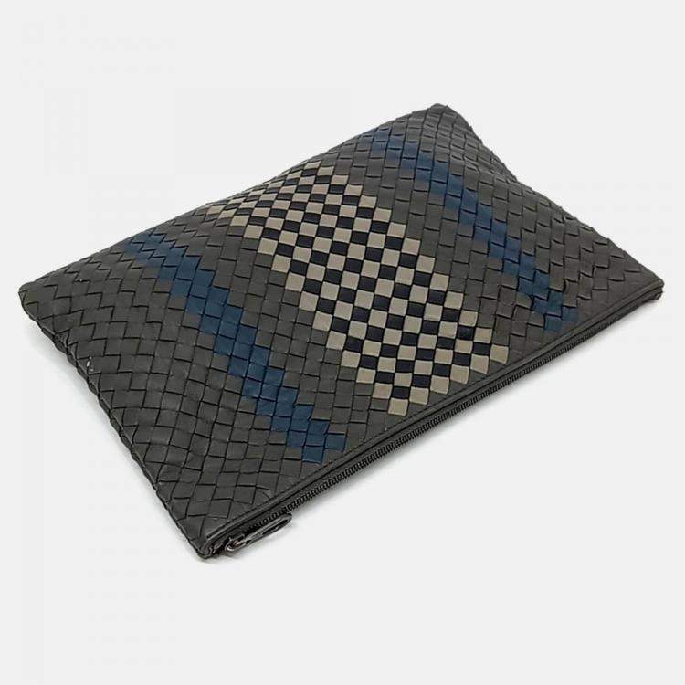 Pre Owned Bottega Veneta Multicolor Leather mesh clutch