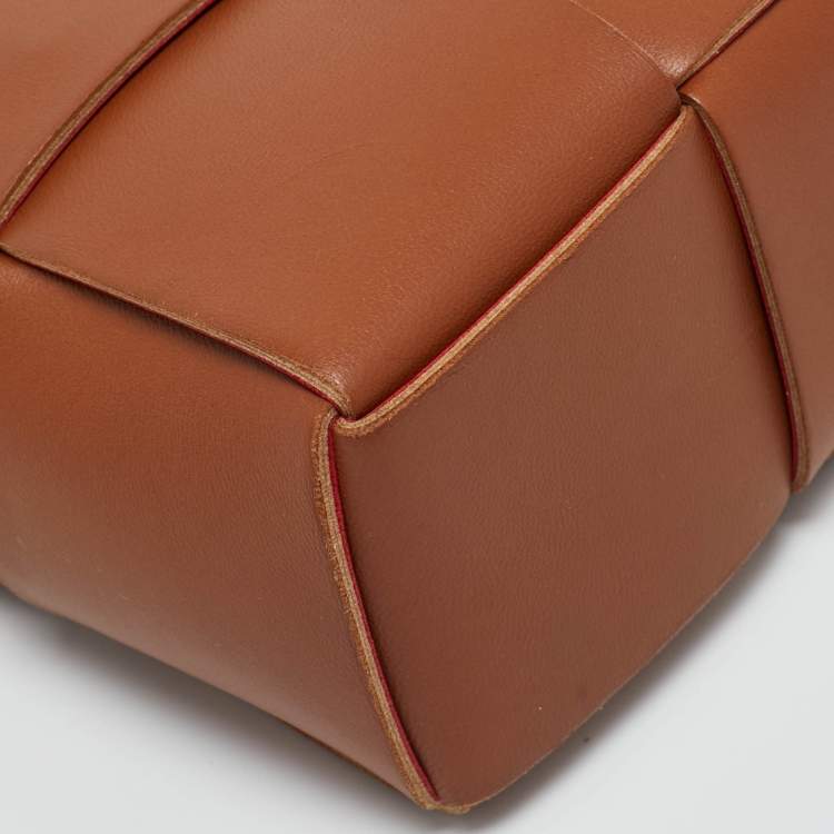 Pre Owned Bottega Veneta Brown Intrecciato Leather Candy Arco Tote