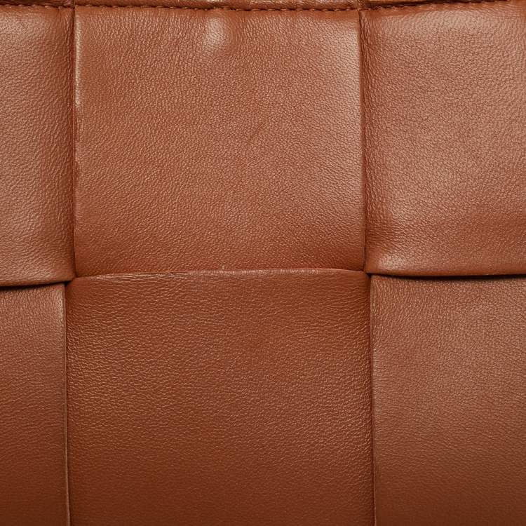 Pre Owned Bottega Veneta Brown Intrecciato Leather Candy Arco Tote