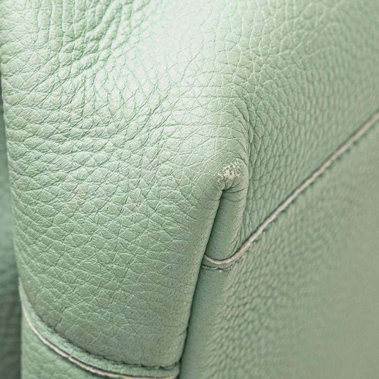 Pre Owned Bottega Veneta Green Medium Cervo Roma Tote