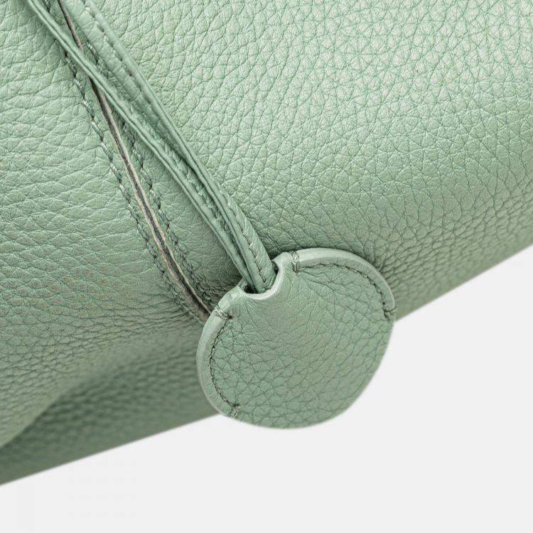 Pre Owned Bottega Veneta Green Medium Cervo Roma Tote