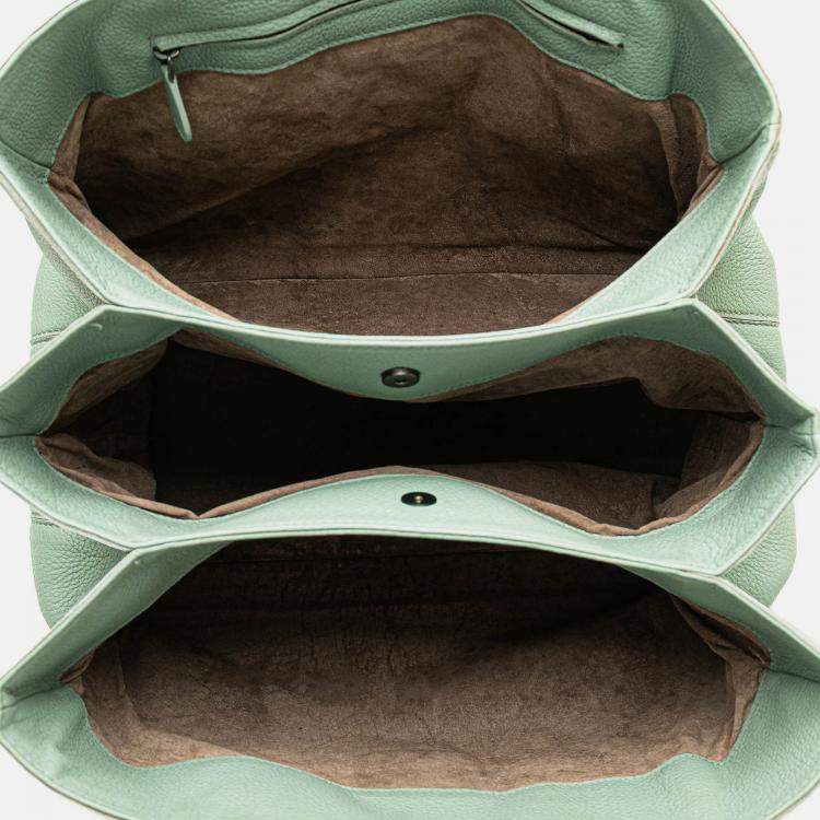 Pre Owned Bottega Veneta Green Medium Cervo Roma Tote
