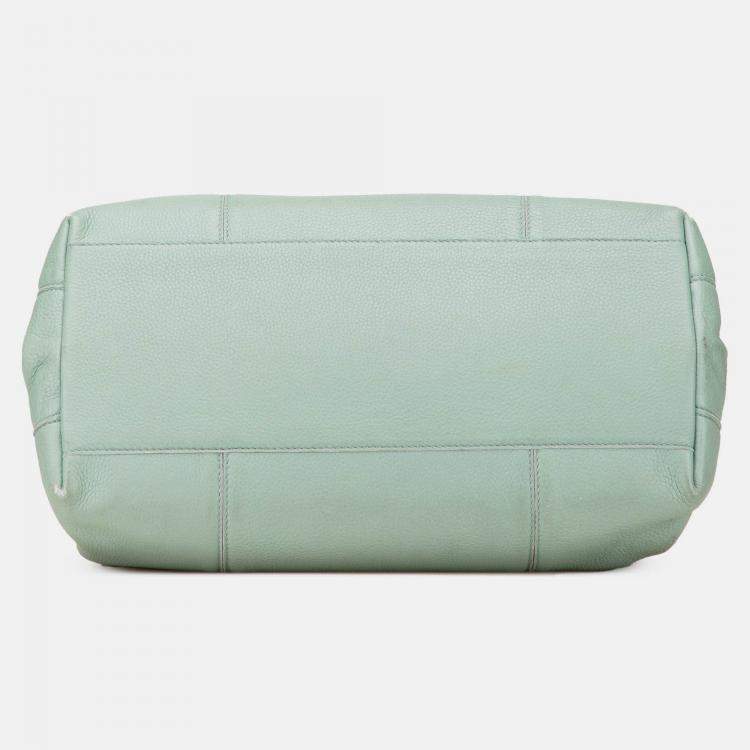 Pre Owned Bottega Veneta Green Medium Cervo Roma Tote