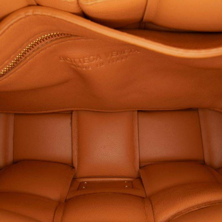 Pre Owned Bottega Veneta Brown Nappa Intrecciato Padded Cassette Crossbody