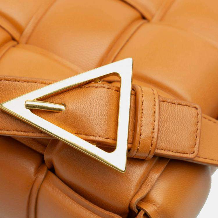 Pre Owned Bottega Veneta Brown Nappa Intrecciato Padded Cassette Crossbody