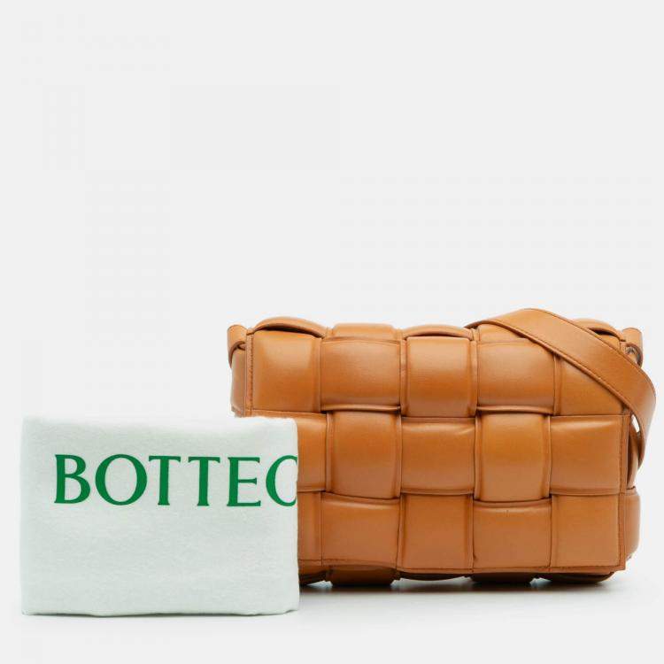 Pre Owned Bottega Veneta Brown Nappa Intrecciato Padded Cassette Crossbody