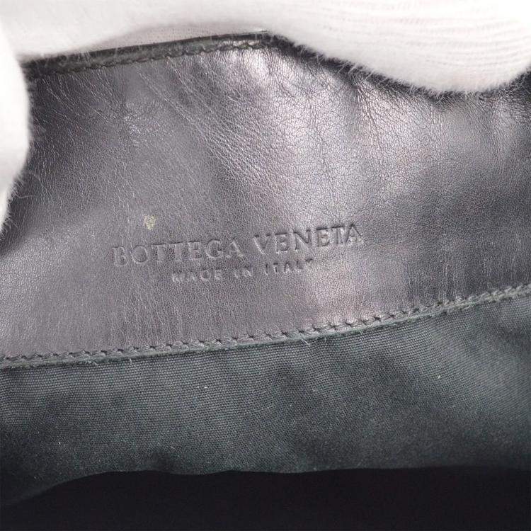 Pre Owned Bottega Veneta Black Intrecciato Shoulder Bag