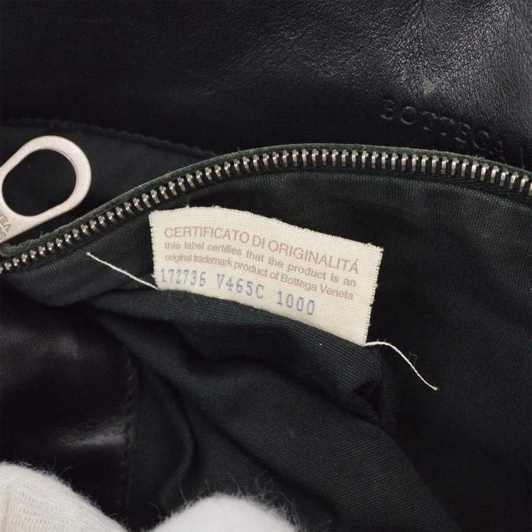 Pre Owned Bottega Veneta Black Intrecciato Shoulder Bag