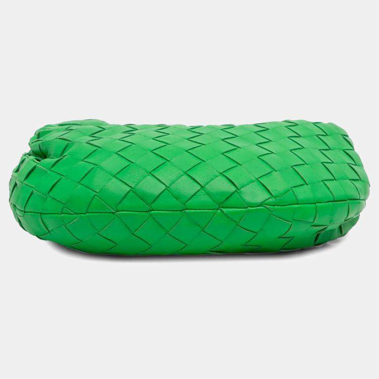 Pre Owned Bottega Veneta Green Mini Nappa Intrecciato Jodie