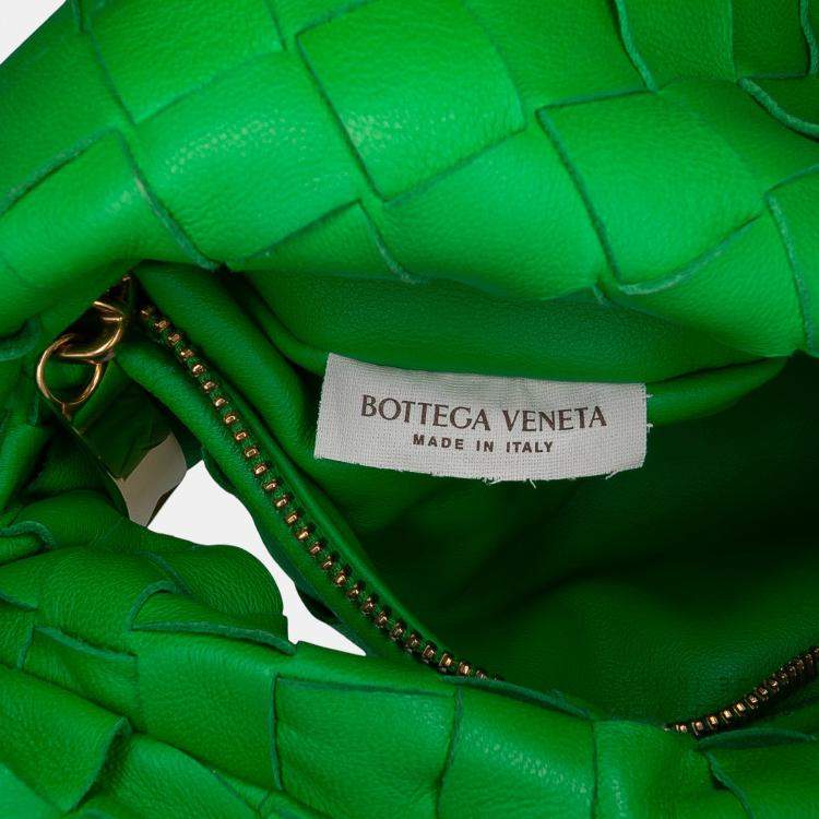 Pre Owned Bottega Veneta Green Mini Nappa Intrecciato Jodie