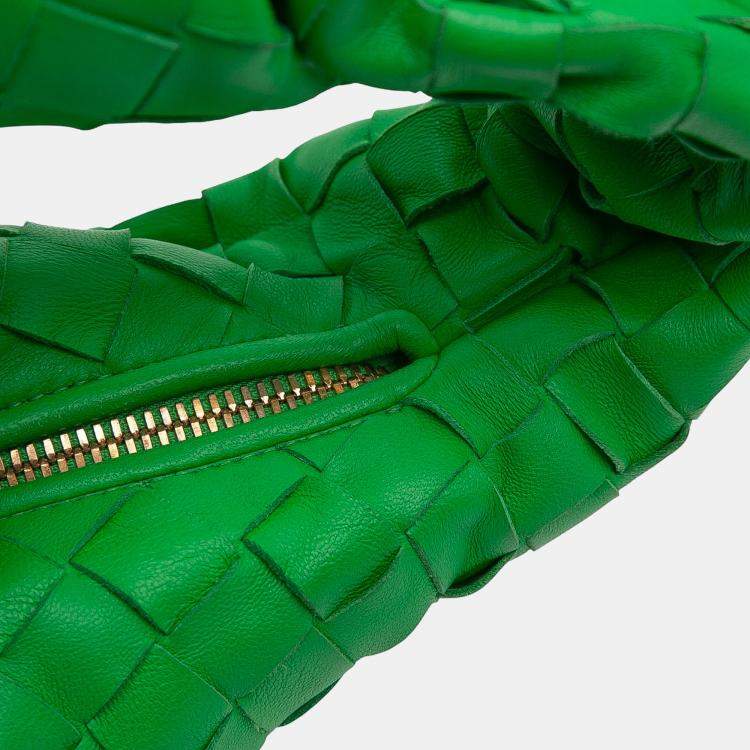 Pre Owned Bottega Veneta Green Mini Nappa Intrecciato Jodie