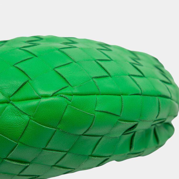 Pre Owned Bottega Veneta Green Mini Nappa Intrecciato Jodie