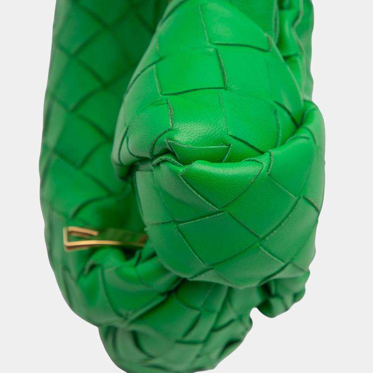Pre Owned Bottega Veneta Green Mini Nappa Intrecciato Jodie