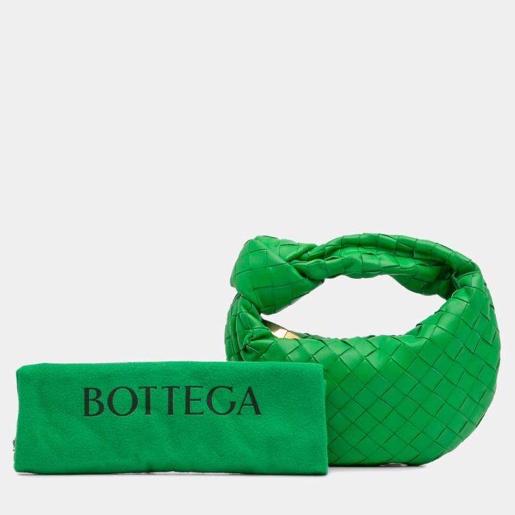 Pre Owned Bottega Veneta Green Mini Nappa Intrecciato Jodie