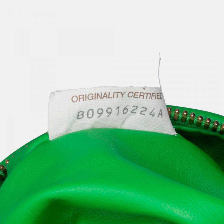 Pre Owned Bottega Veneta Green Teen Nappa Intrecciato Jodie