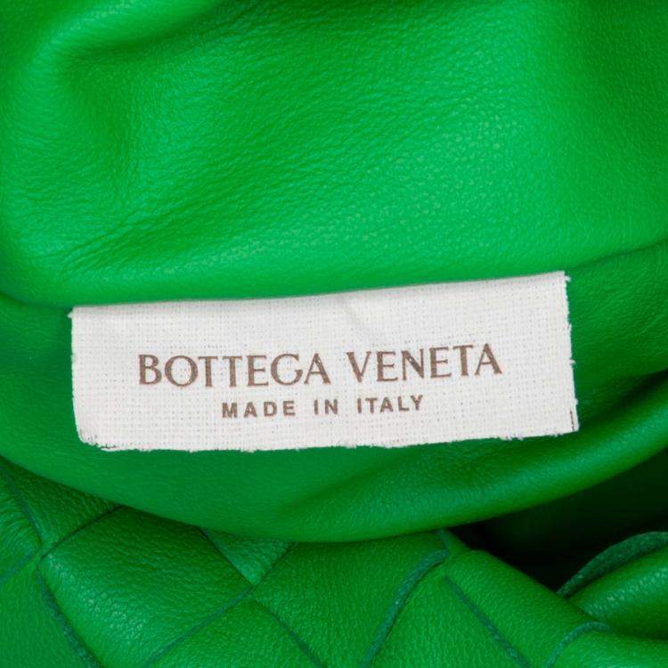 Pre Owned Bottega Veneta Green Teen Nappa Intrecciato Jodie