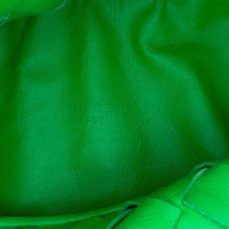 Pre Owned Bottega Veneta Green Teen Nappa Intrecciato Jodie